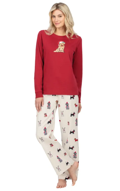 Christmas Dogs Flannel Pajamas - Pet & Owner sold by Pajamagram