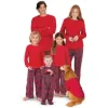 Red Dropseat Pet Pajamas - Family Set sold by Pajamagram