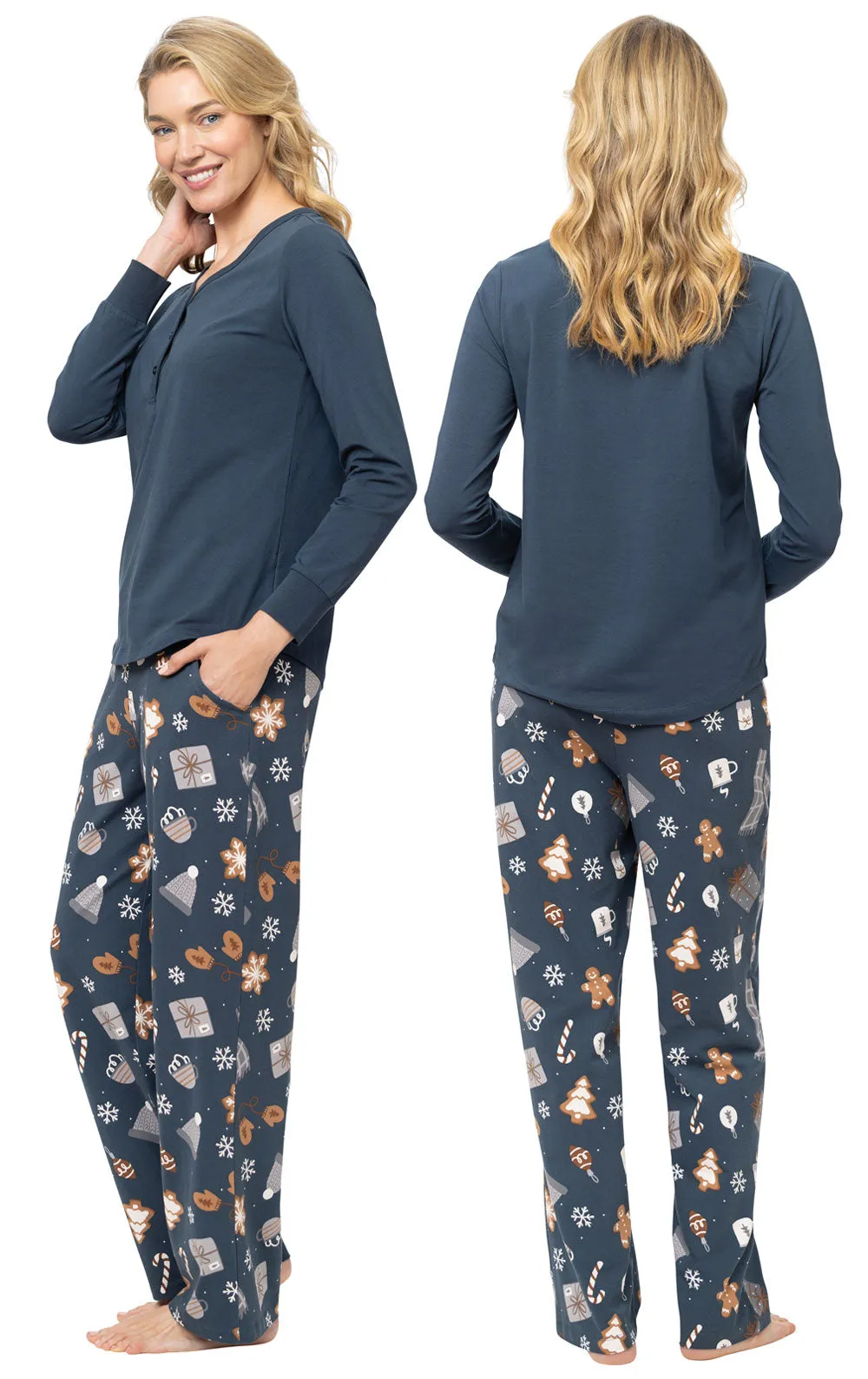 Sweet Comforts Henley Pajamas - Couples sold by Pajamagram product image thumbnail 4