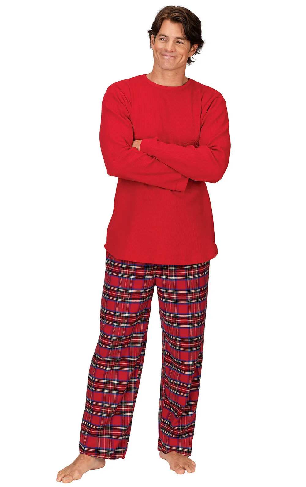 Stewart Plaid Thermal-Top Men's Pajamas sold by Pajamagram
