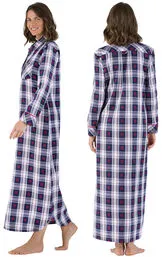 Snowfall Plaid Flannel Nightgown sold by Pajamagram product image thumbnail 2