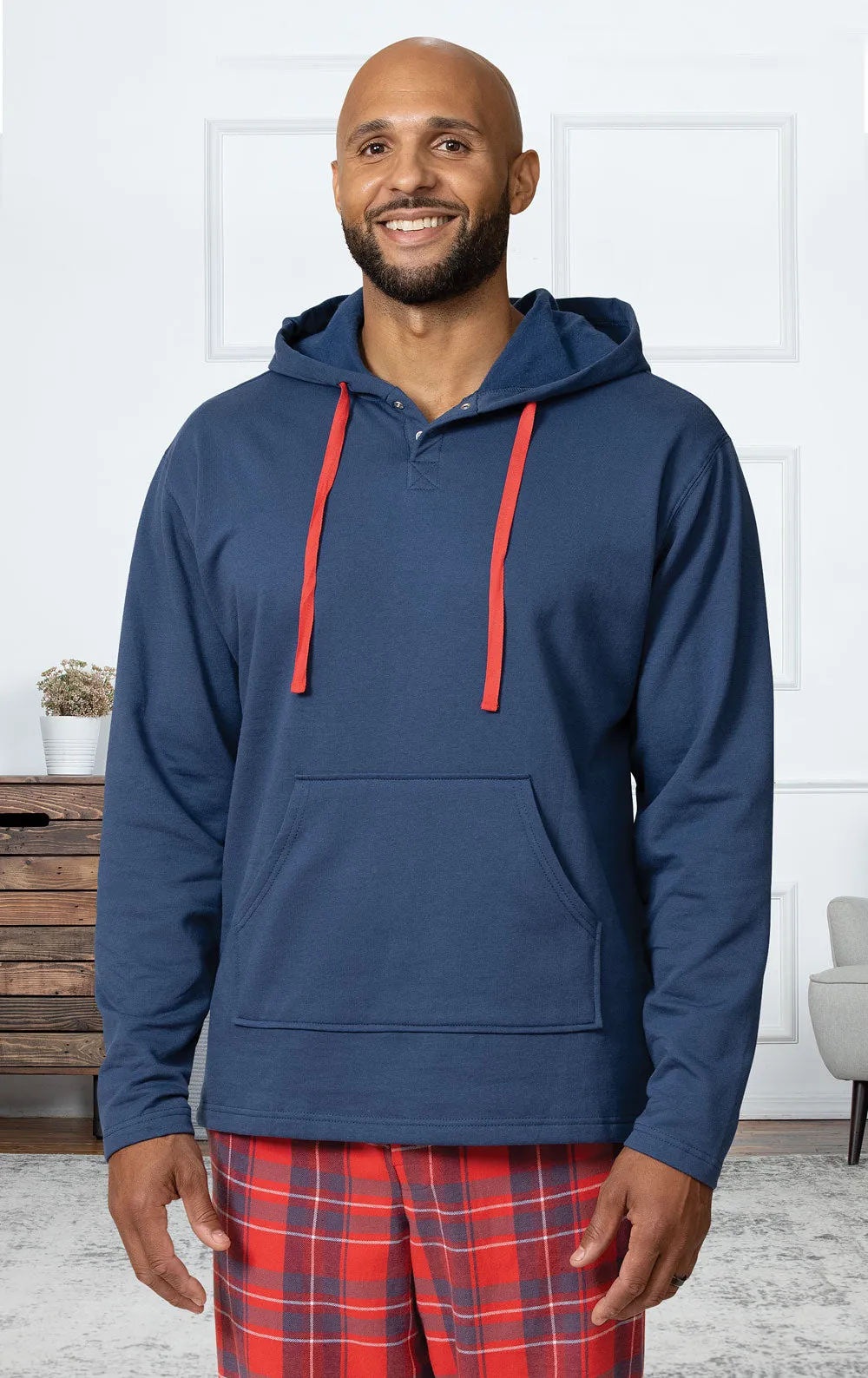 Americana Plaid Hoodie Men's Pajamas - Couples sold by Pajamagram product image thumbnail 3