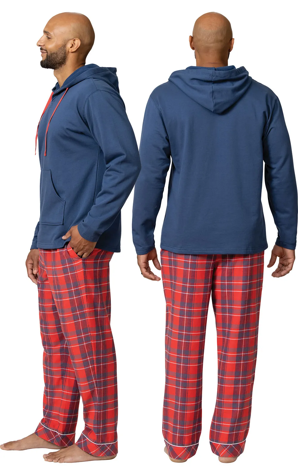 Americana Plaid Hoodie Men's Pajamas - Couples sold by Pajamagram product image thumbnail 4