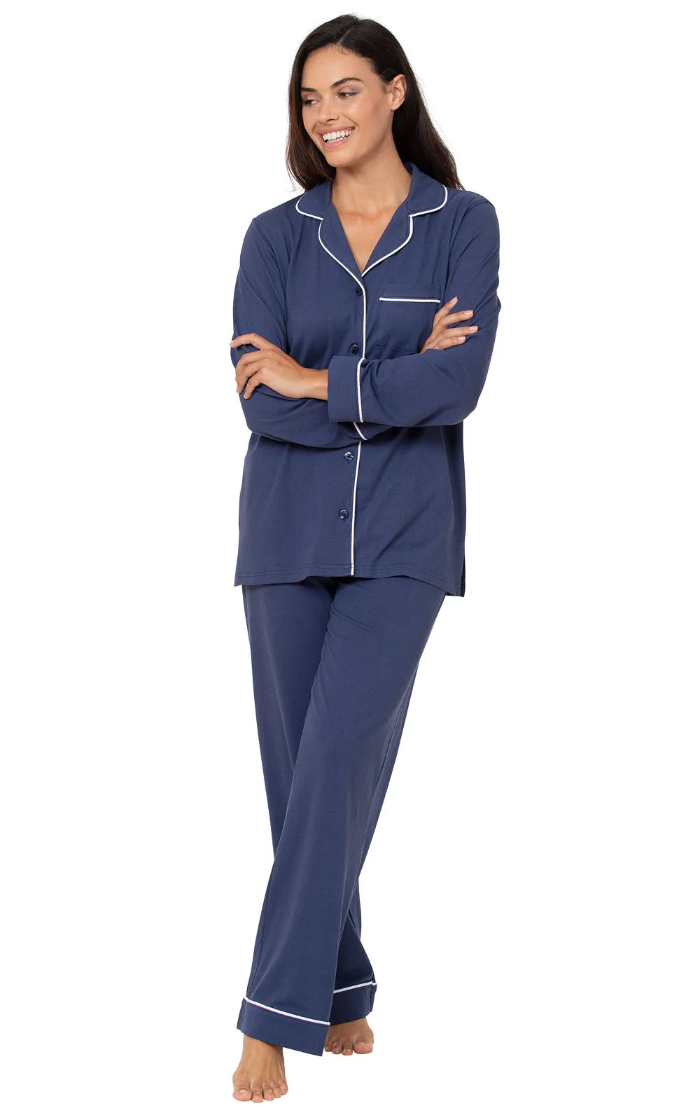 Solid Jersey Button-Front Pajamas sold by Pajamagram product image thumbnail 4