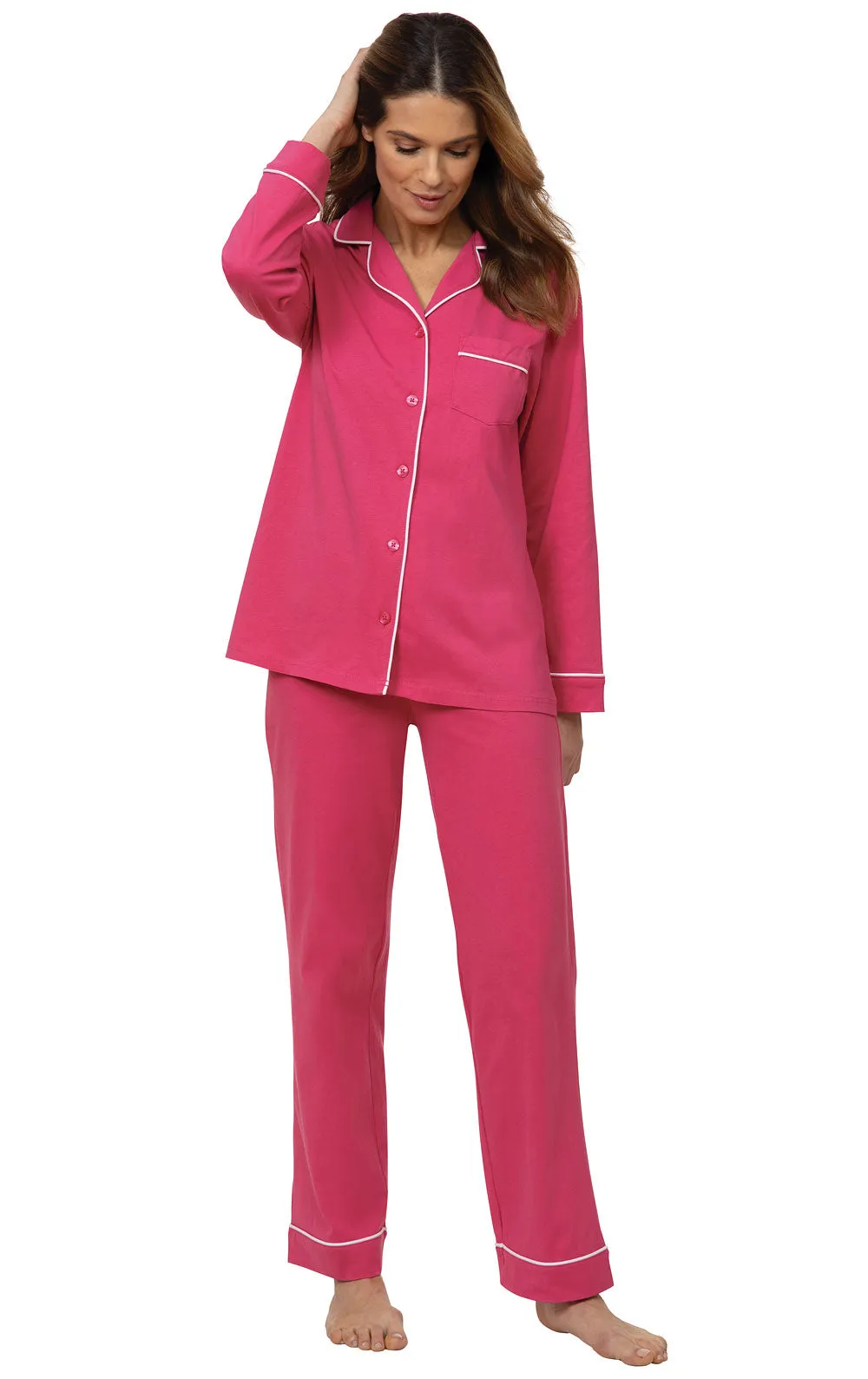 Solid Jersey Button-Front Pajamas sold by Pajamagram product image thumbnail 5