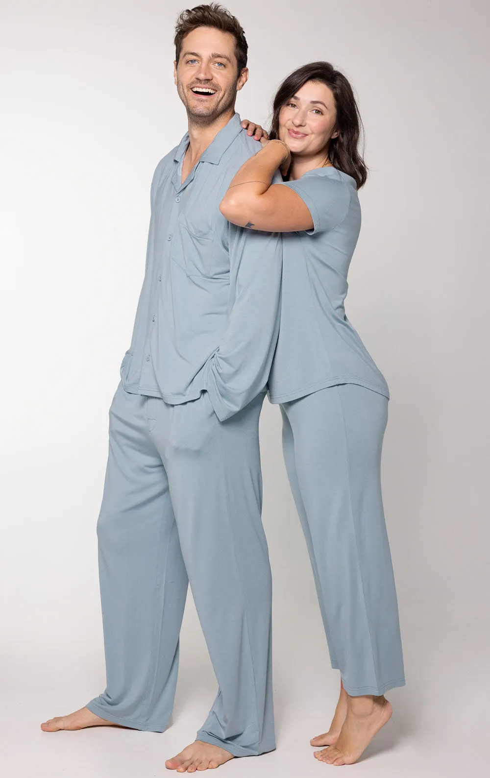 Consciously Cozy Capri & Button-Front Matching Couples Pajamas sold by Pajamagram product image thumbnail 2