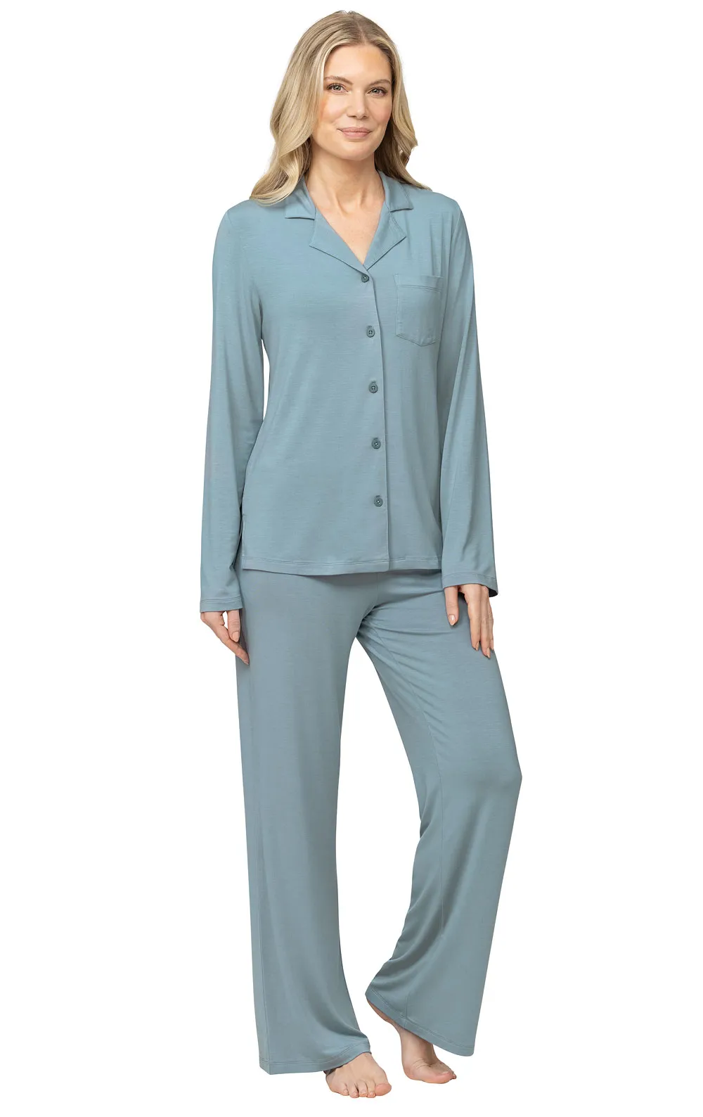 Consciously Cozy Button-Front Pajamas - Couples sold by Pajamagram product image thumbnail 3