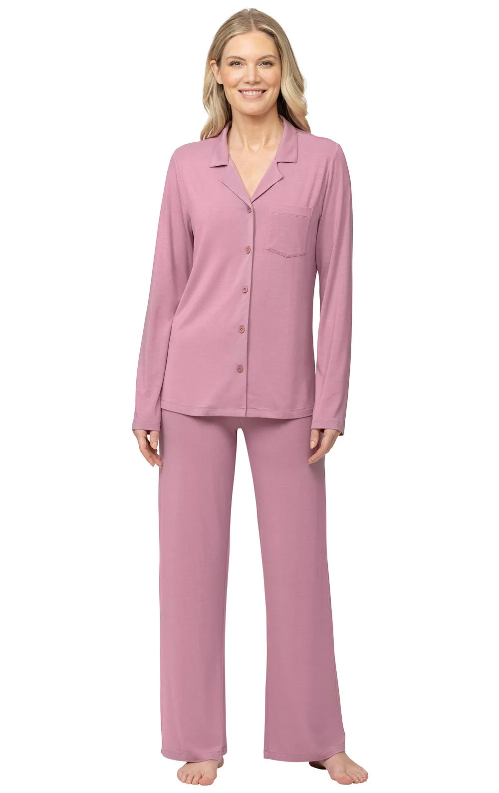 Consciously Cozy Button-Front Pajamas - Couples sold by Pajamagram product image thumbnail 4