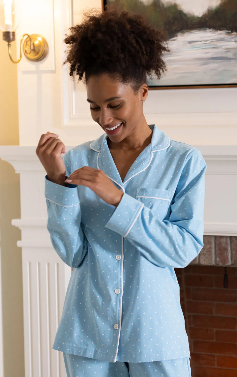 Classic Polka-Dot Button-Front Pajamas sold by Pajamagram product image thumbnail 5