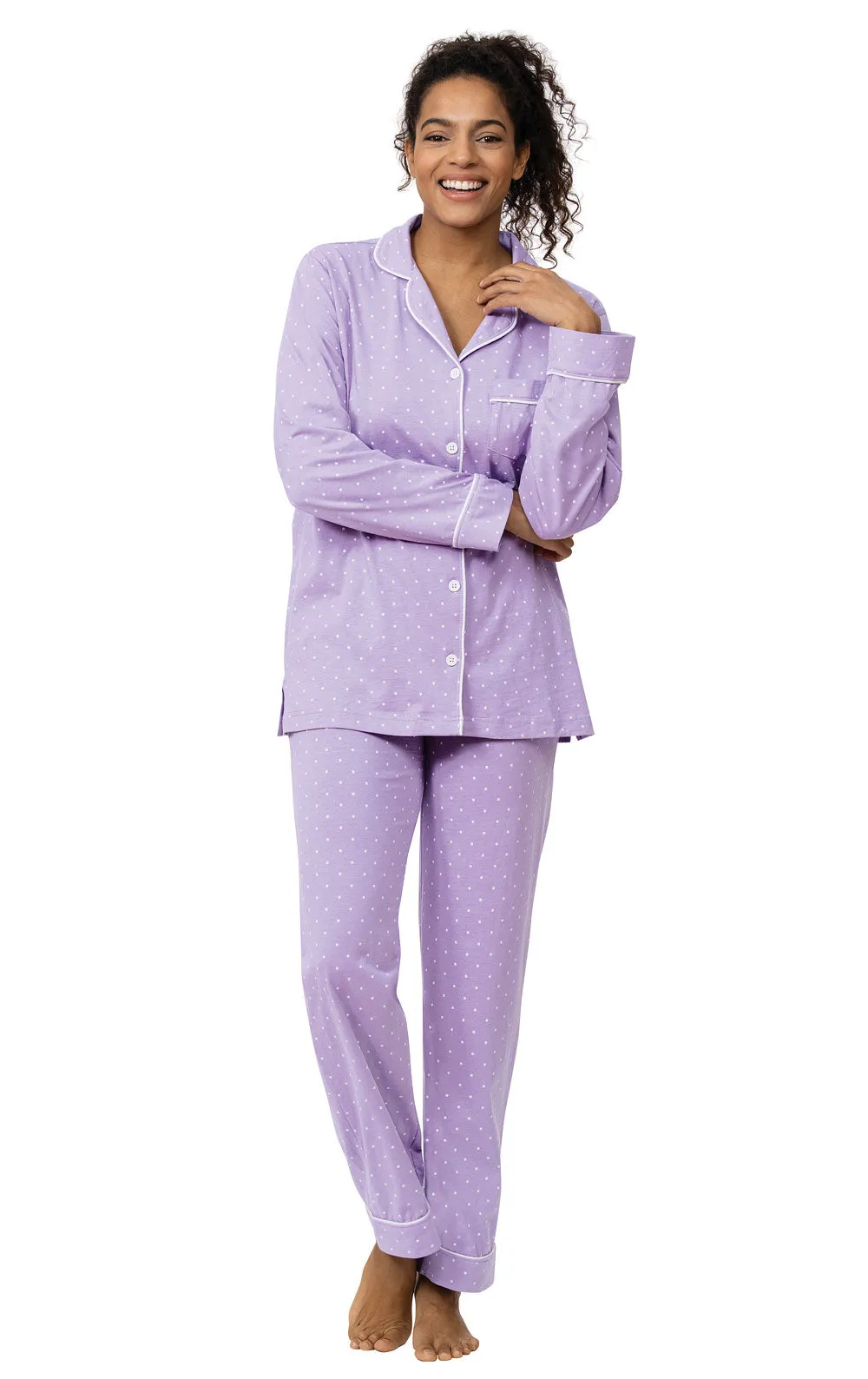 Classic Polka-Dot Button-Front Pajamas sold by Pajamagram product image thumbnail 3