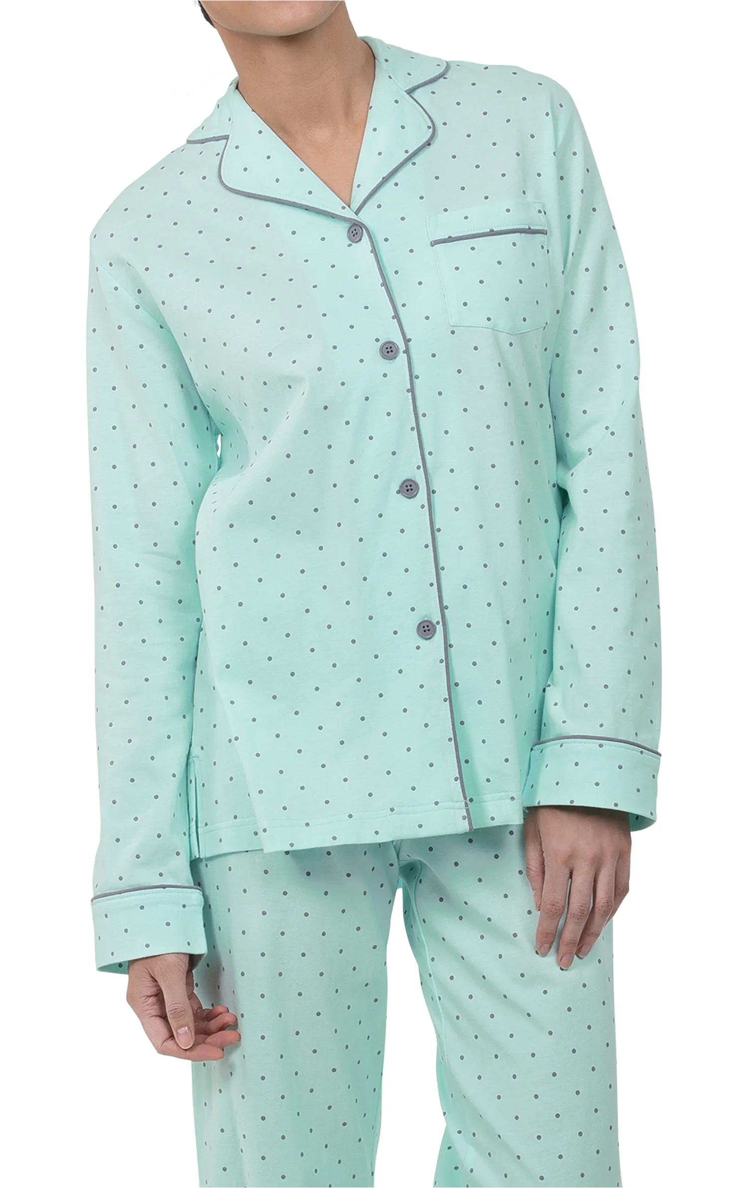 Classic Polka-Dot Button-Front Pajamas sold by Pajamagram product image thumbnail 4