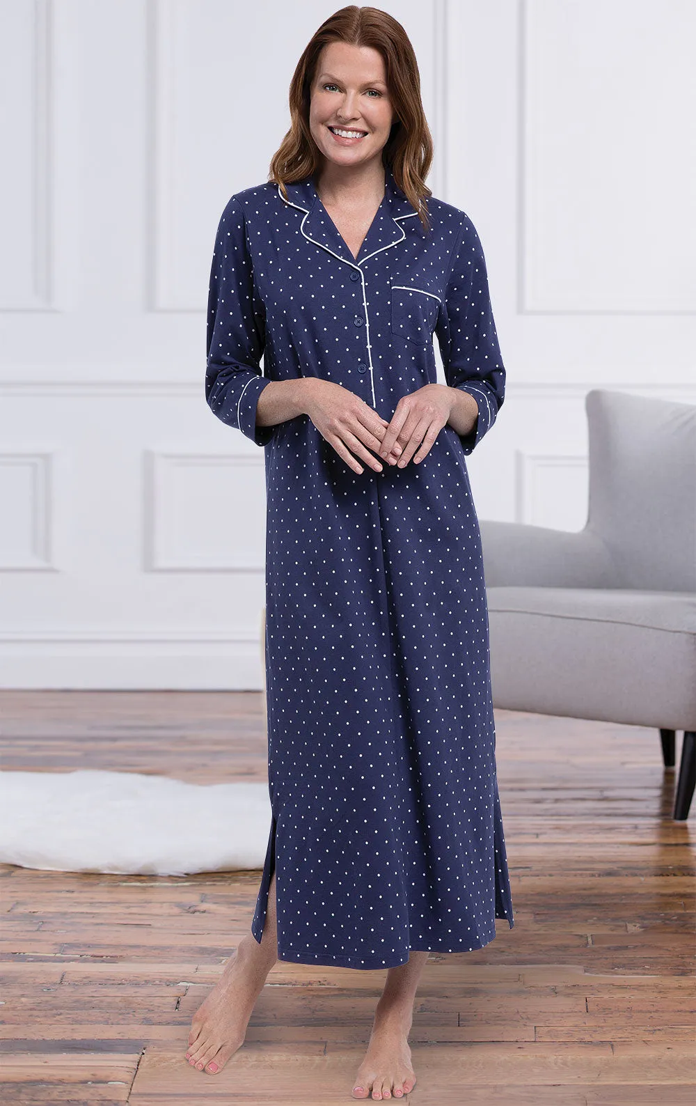 Classic Polka-Dot Nightgown sold by Pajamagram product image thumbnail 3