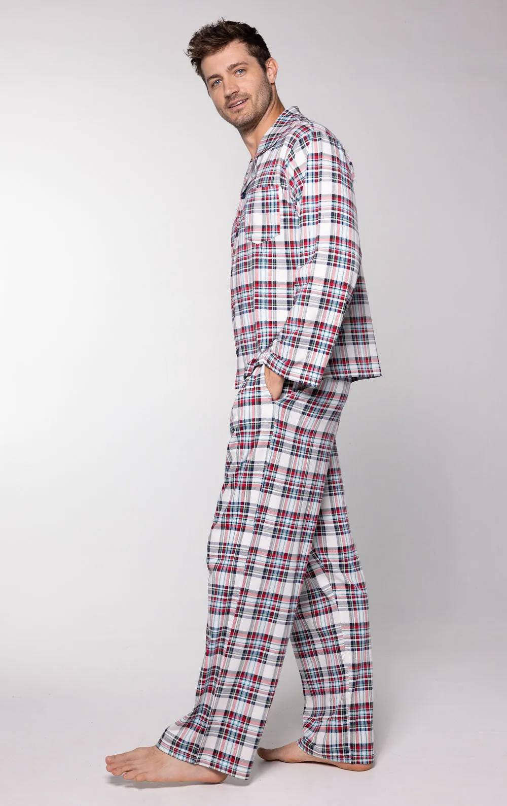 Hibernation Plaid Button-Front Men's Pajamas sold by Pajamagram product image thumbnail 4