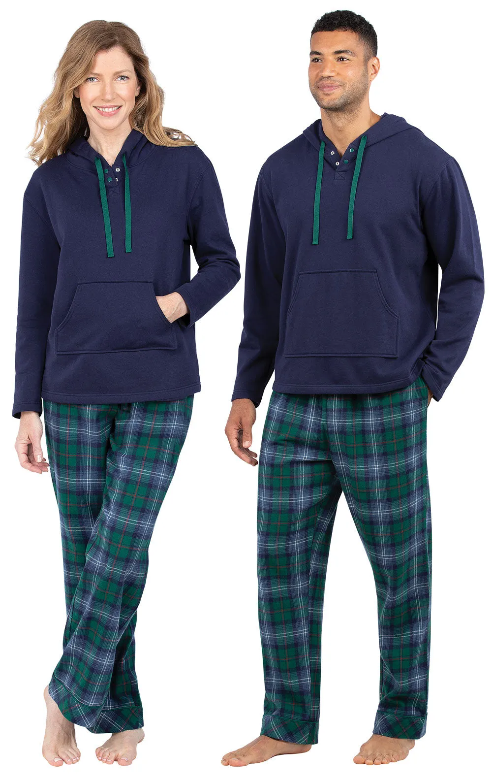 Heritage Plaid Hoodie Matching Couples Pajamas sold by Pajamagram