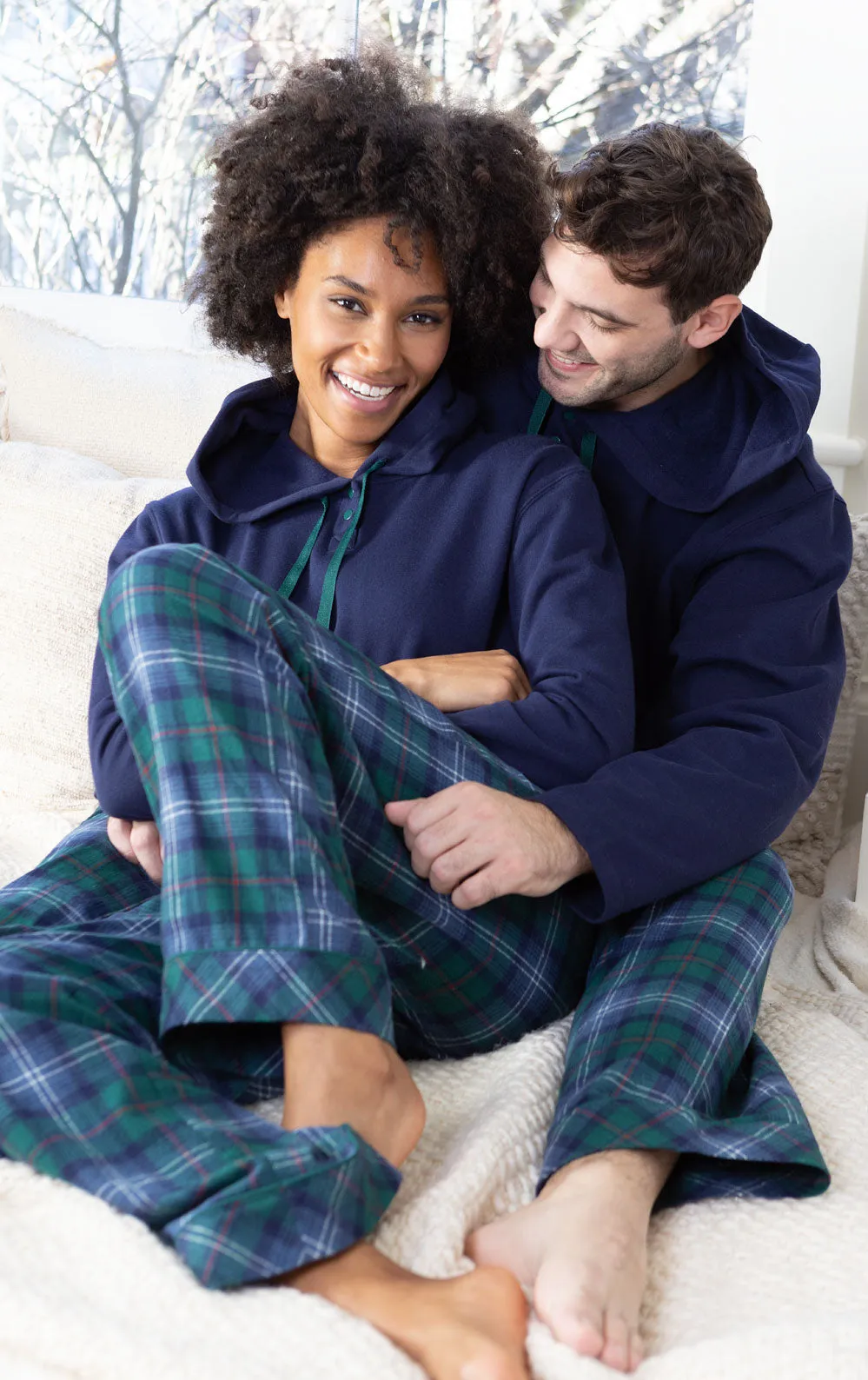 Heritage Plaid Hoodie Matching Couples Pajamas sold by Pajamagram product image thumbnail 2
