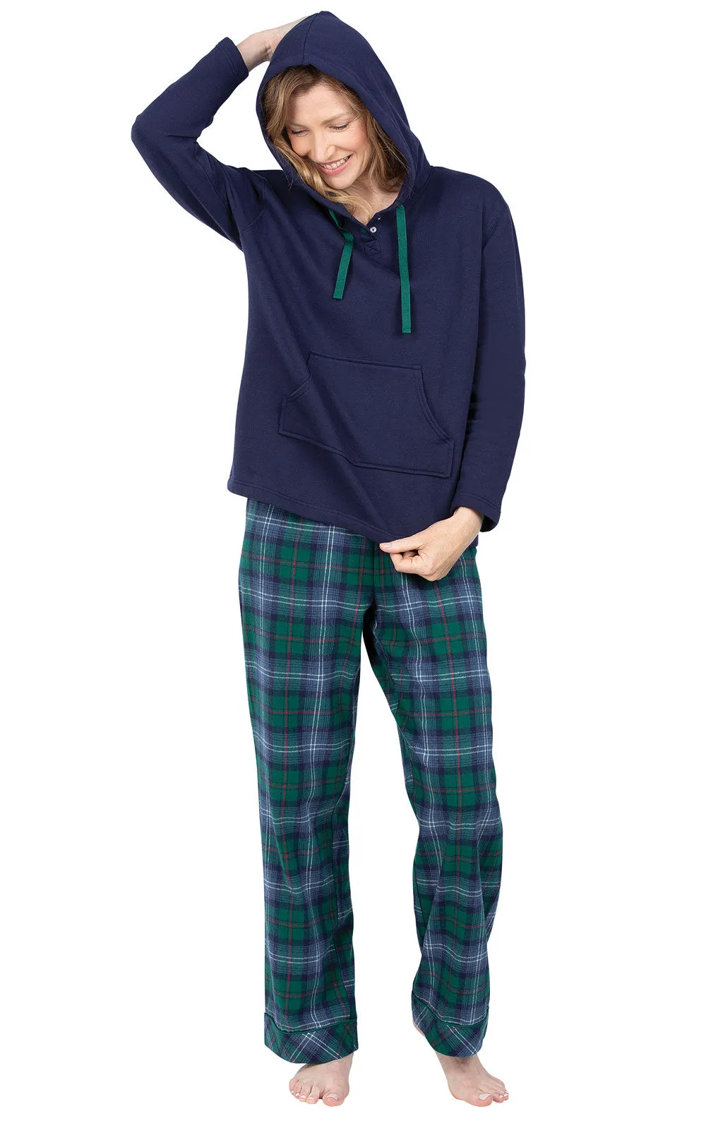 Heritage Plaid Hoodie Pajamas - Couples sold by Pajamagram product image thumbnail 5