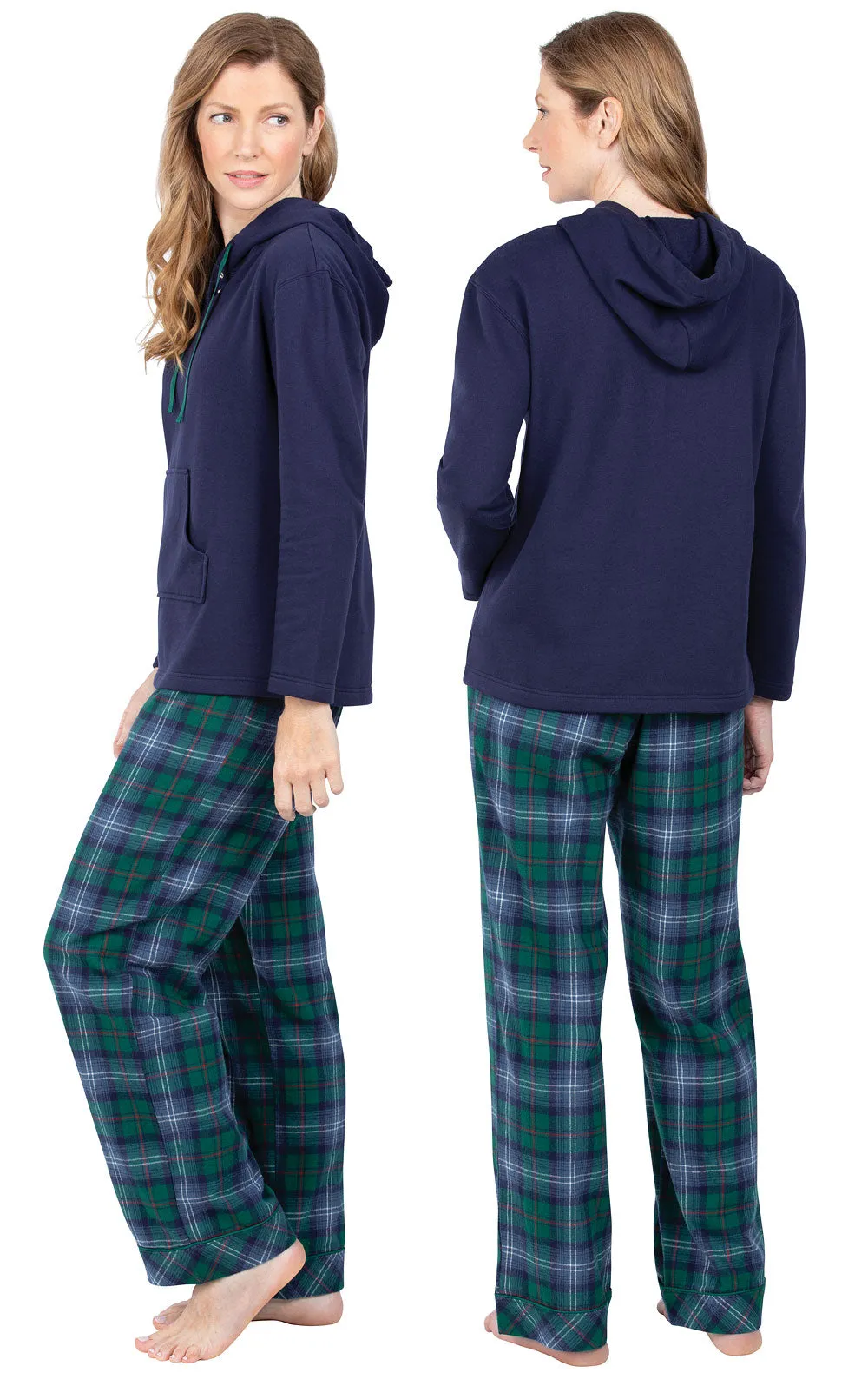 Heritage Plaid Hoodie Pajamas - Couples sold by Pajamagram product image thumbnail 4
