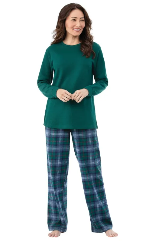 Heritage Plaid Thermal Top Pajamas - Family Set sold by Pajamagram