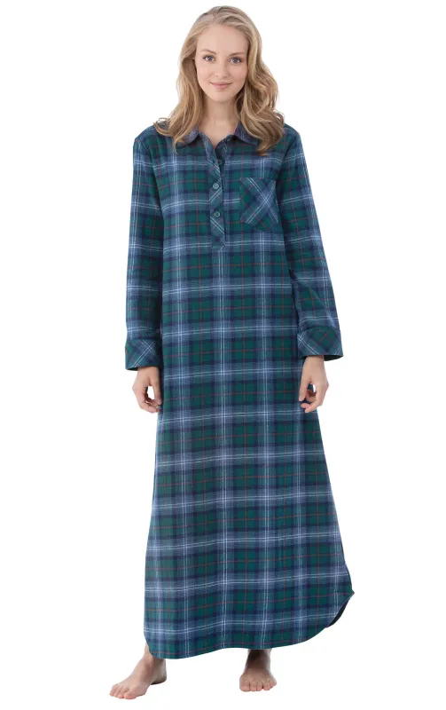 Plaid Flannel Nightgown- Final Sale sold by Pajamagram