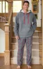 Gray Plaid Hoodie & Pant Men's Pajamas sold by Pajamagram