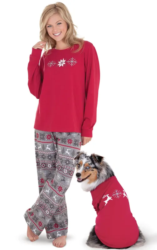Nordic Matching Pet and Owner Pajamas sold by Pajamagram