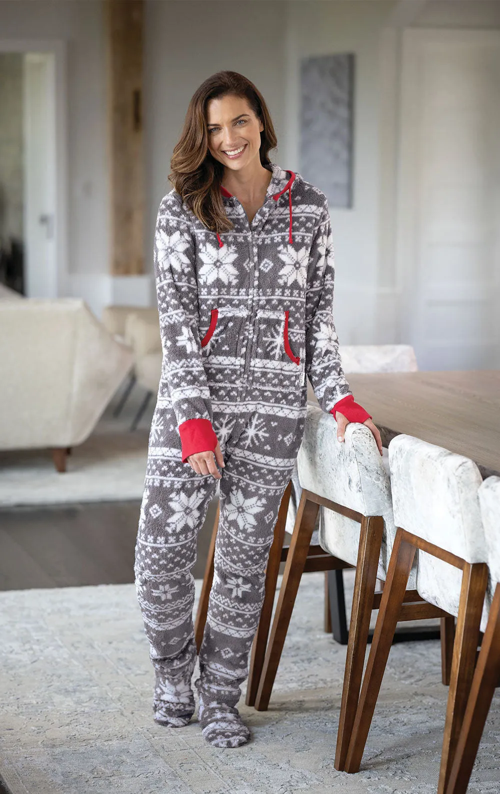 Nordic Fleece Hoodie-Footie Onesie Pajamas - Family Set sold by Pajamagram product image thumbnail 5