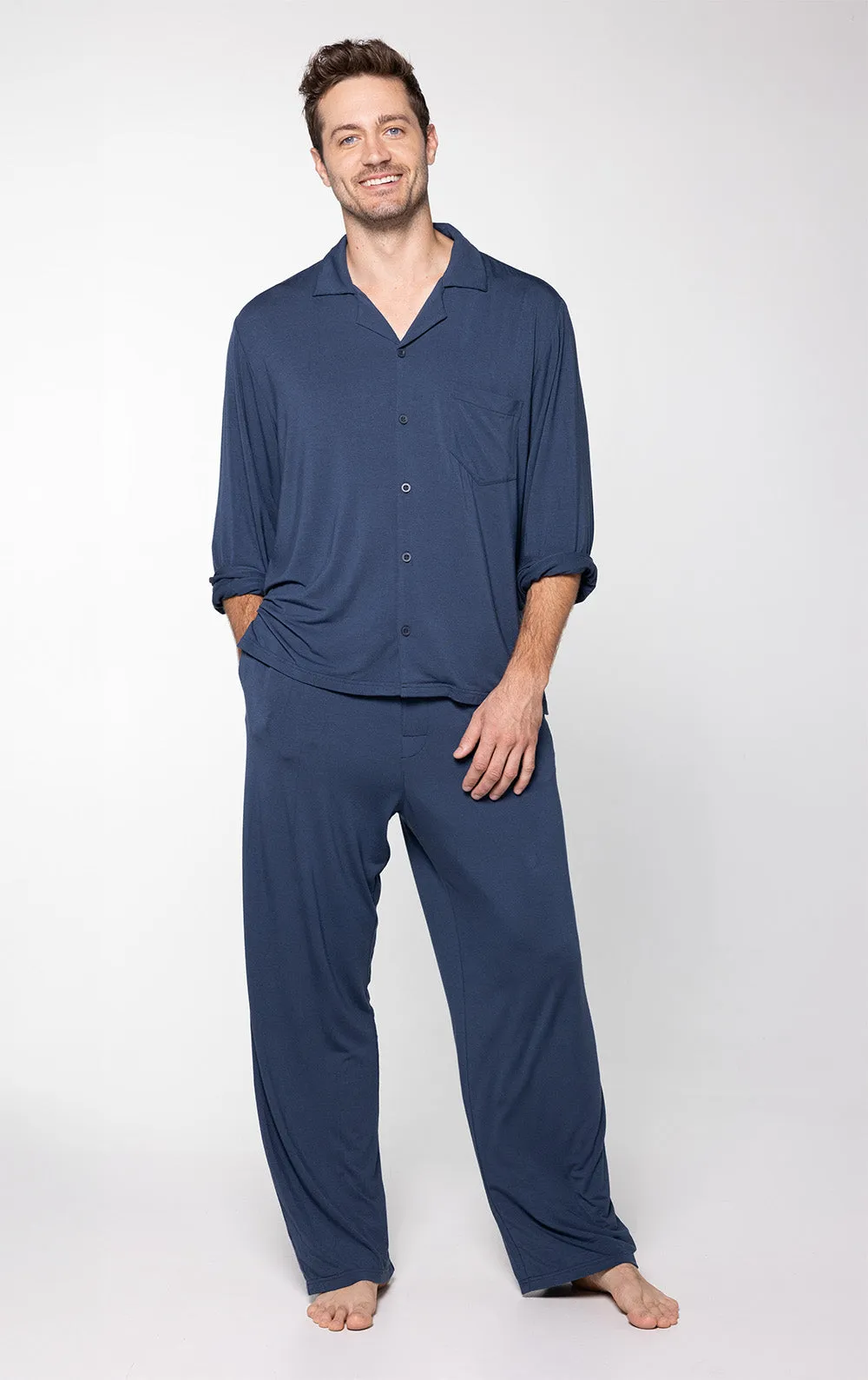 Consciously Cozy Button-Front Men's Pajamas sold by Pajamagram