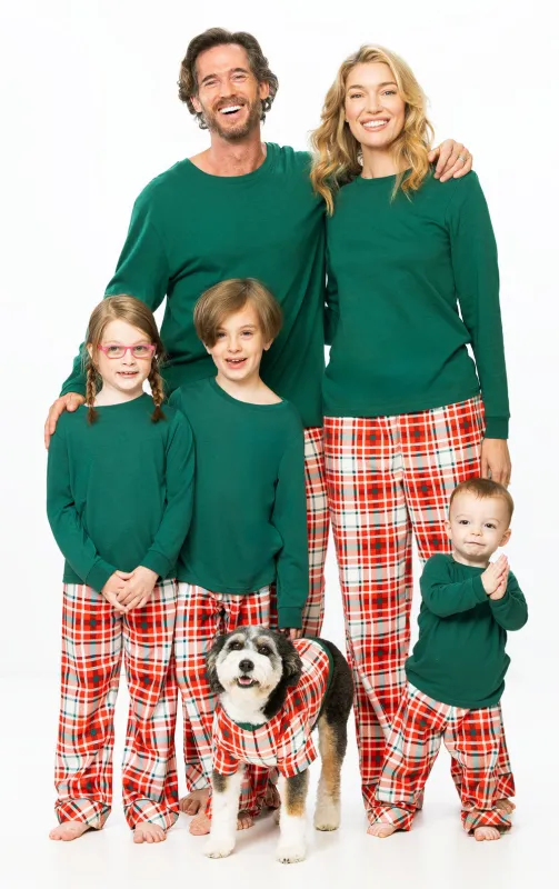 Modern Plaid Matching Family Set - Evergreen sold by Pajamagram