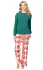 Modern Plaid Matching Couples Pajamas - Evergreen sold by Pajamagram