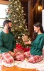 Modern Plaid Matching Couples Pajamas - Evergreen sold by Pajamagram