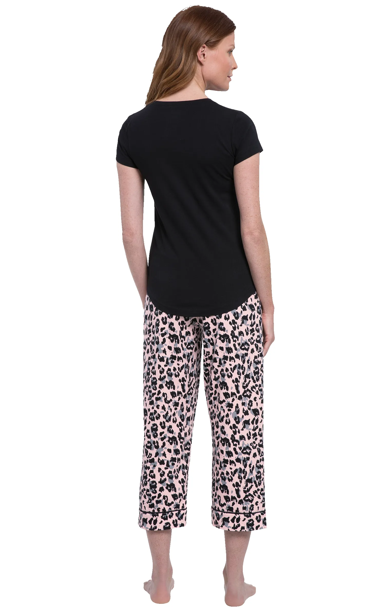 Pink Leopard - Pocket Tee Capri Pajamas sold by Pajamagram product image thumbnail 3