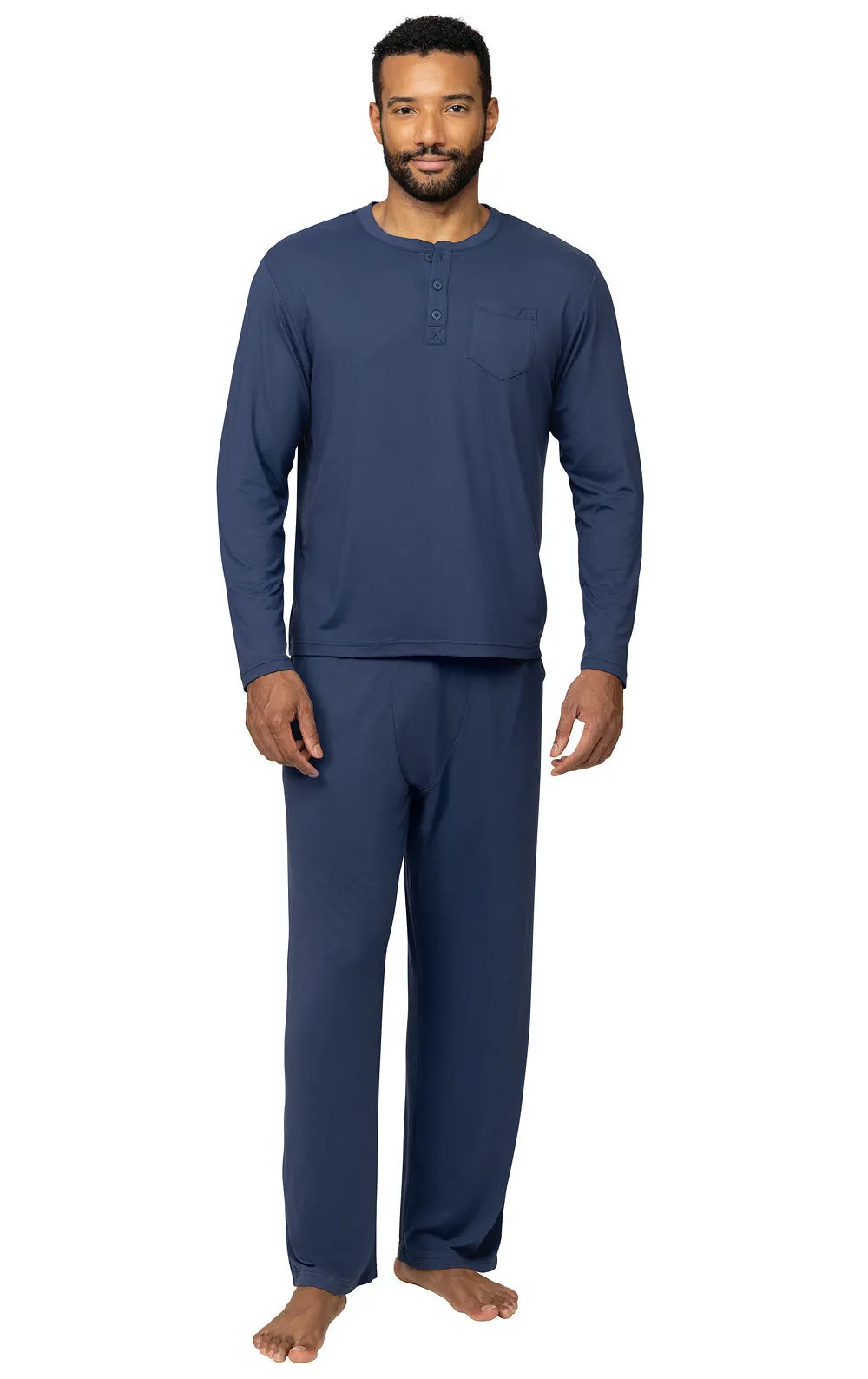 Comfort Club Henley Men's Pajamas - Couples sold by Pajamagram product image thumbnail 2