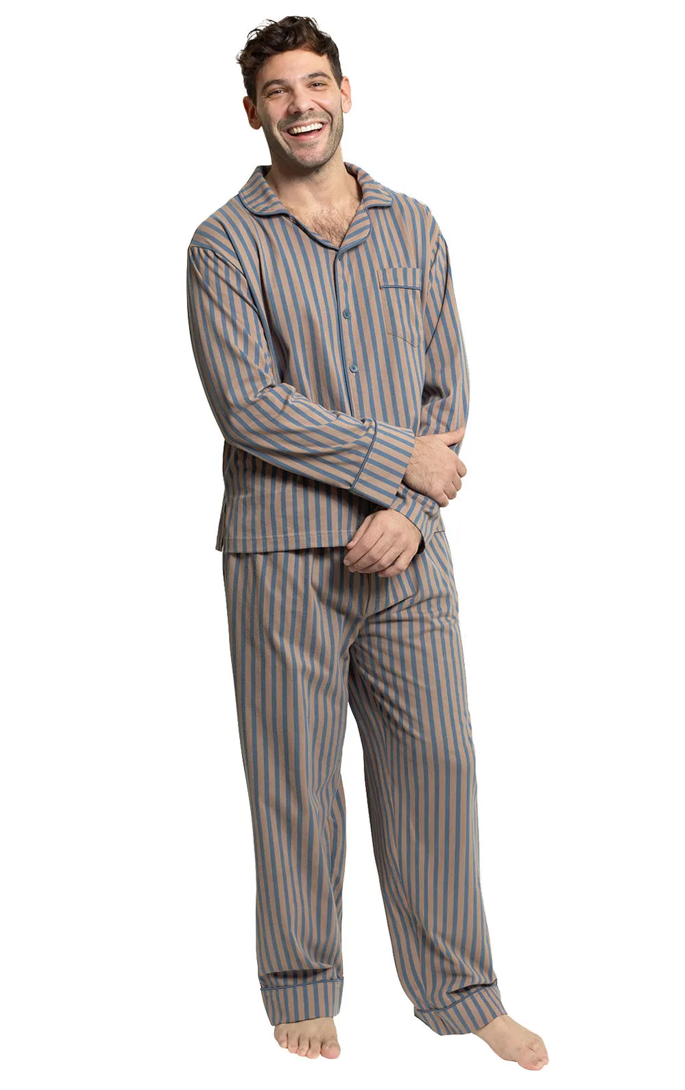 Printed Long Sleeve Button-Front Men's Pajamas sold by Pajamagram product image thumbnail 2
