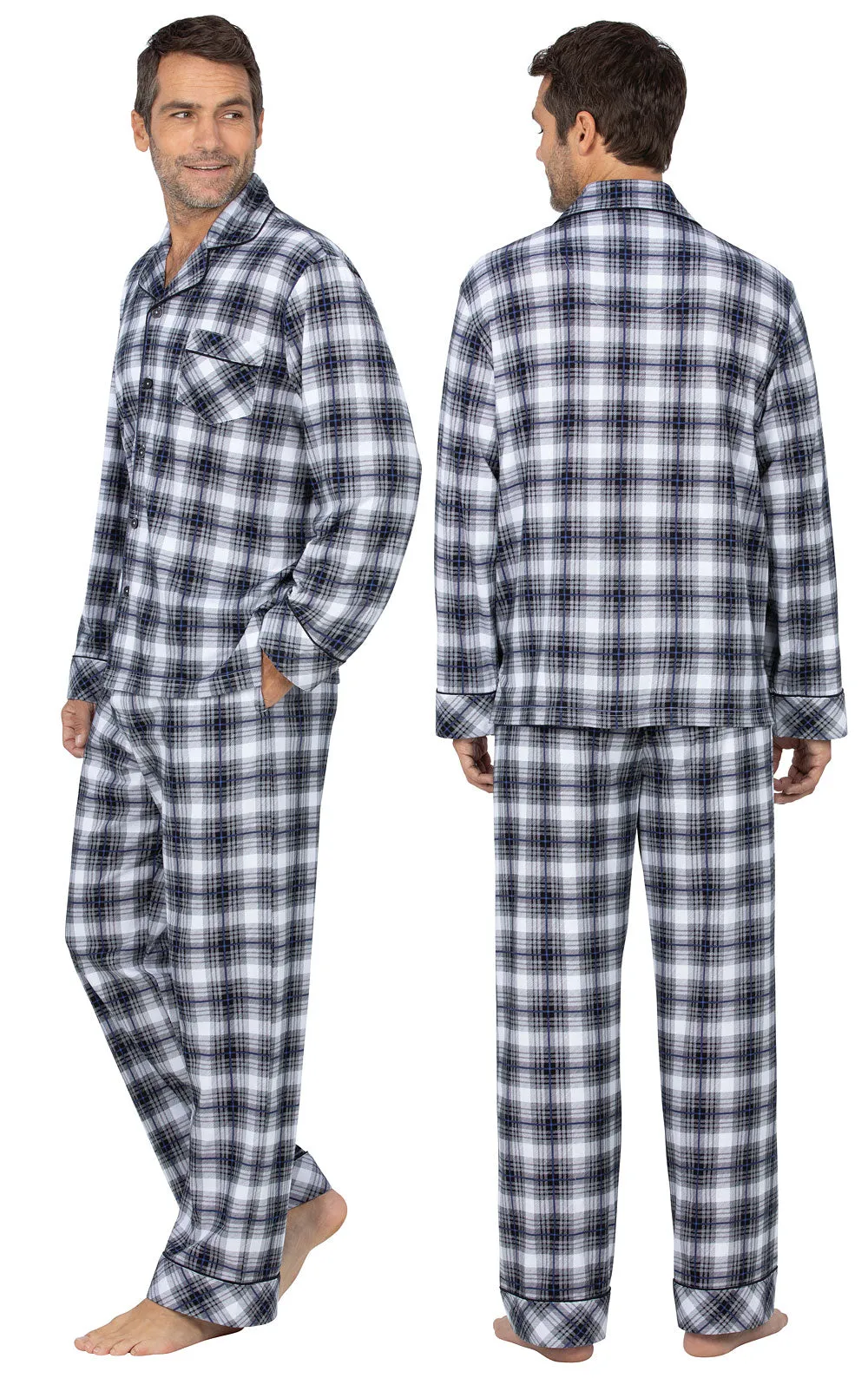 Plaid Button-Front Men's Pajamas sold by Pajamagram product image thumbnail 2