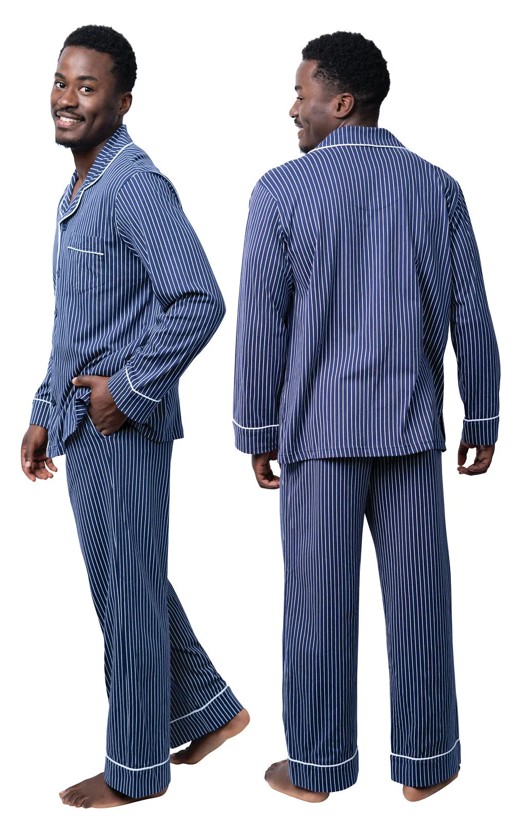 Classic Stripe Button-Front Men's Pajamas sold by Pajamagram product image thumbnail 3