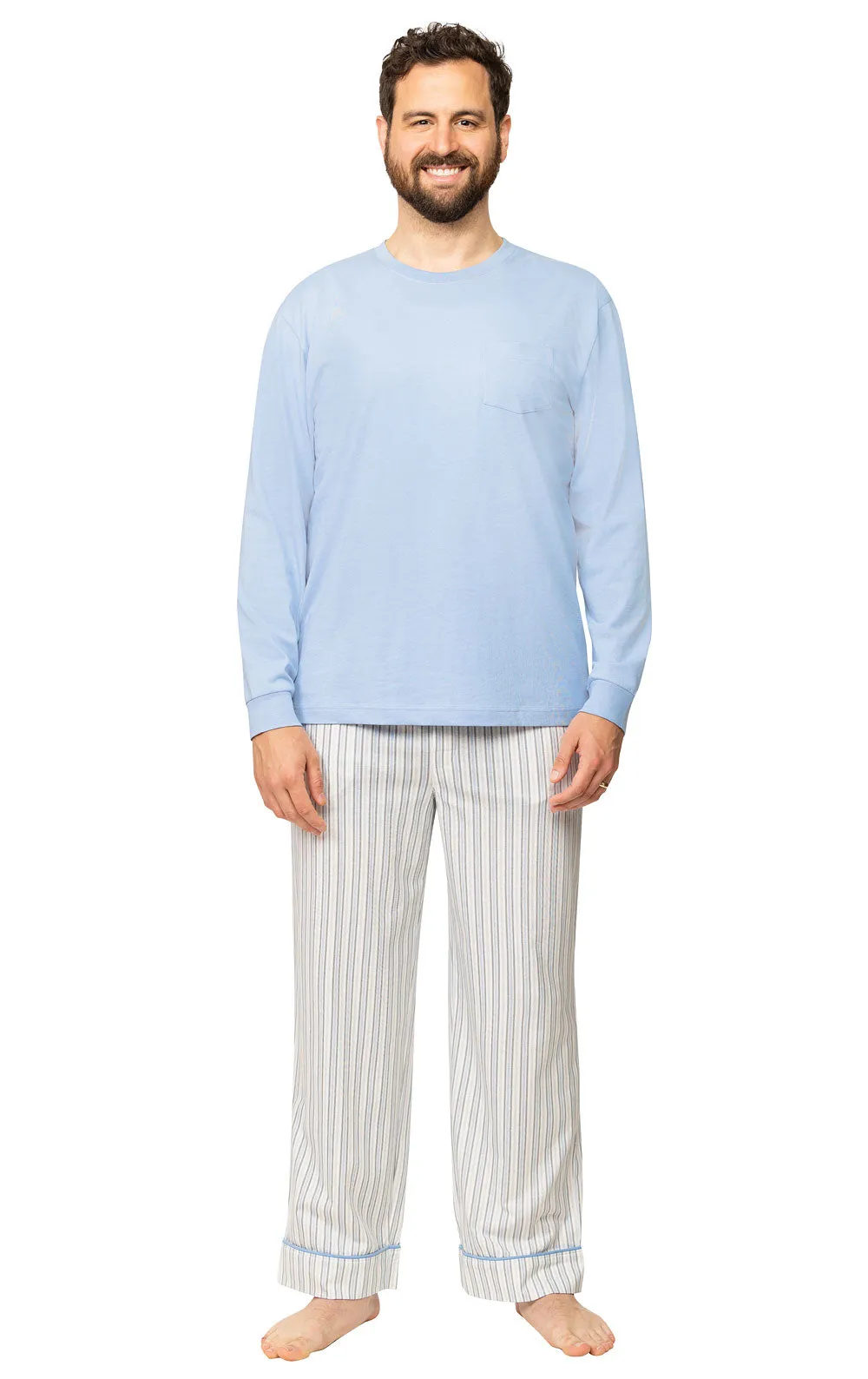 Striped Long Sleeve Pullover Men's Pajamas- Final Sale sold by Pajamagram product image thumbnail 2