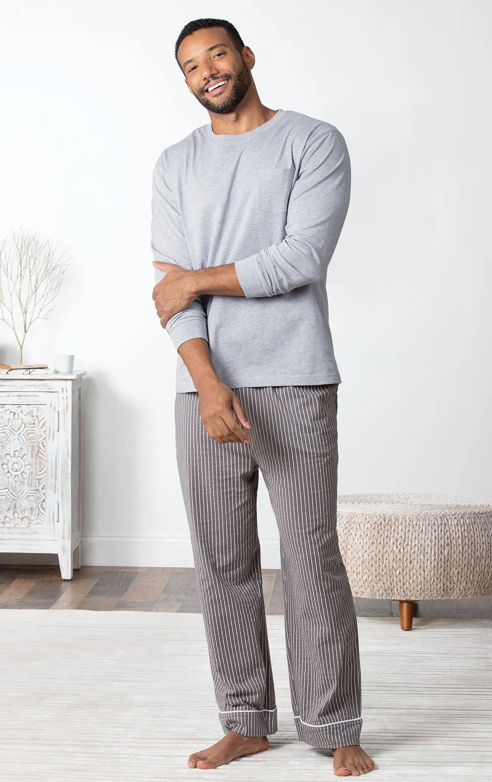 Striped Long Sleeve Pullover Men's Pajamas- Final Sale sold by Pajamagram product image thumbnail 4