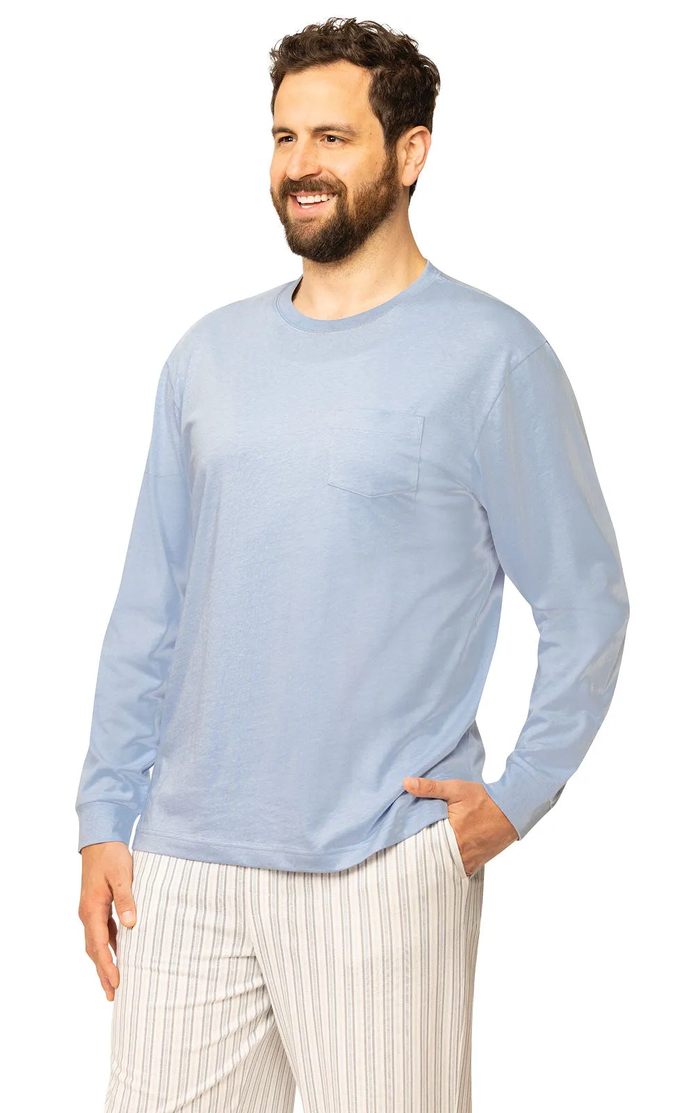 Striped Long Sleeve Pullover Men's Pajamas- Final Sale sold by Pajamagram product image thumbnail 5