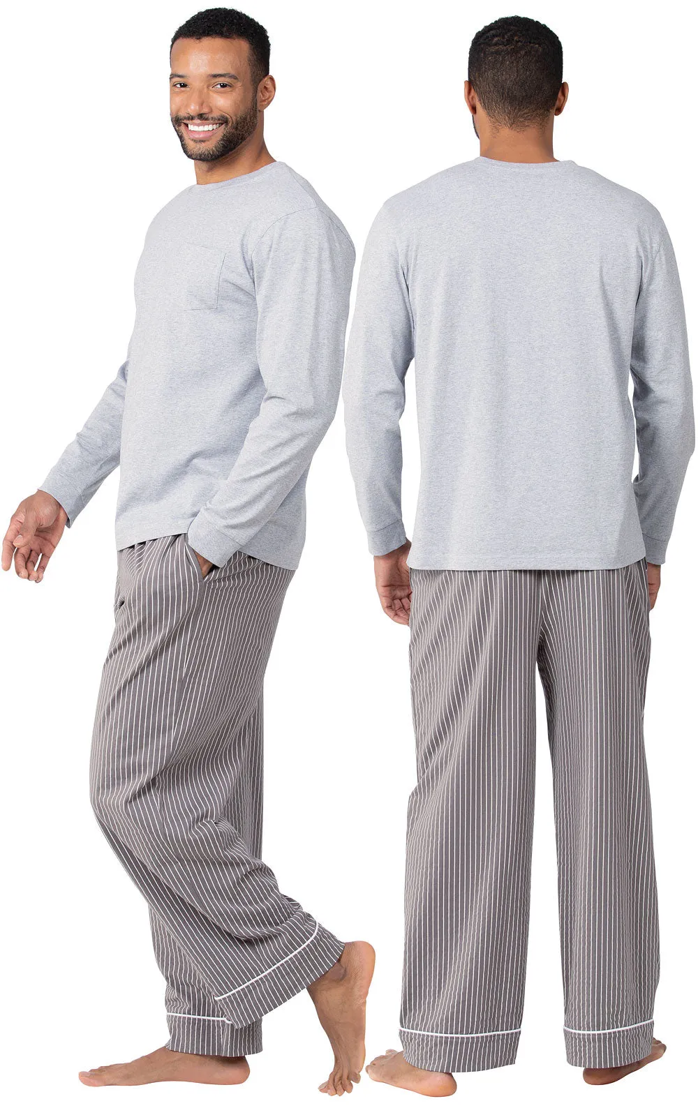 Striped Long Sleeve Pullover Men's Pajamas- Final Sale sold by Pajamagram product image thumbnail 3