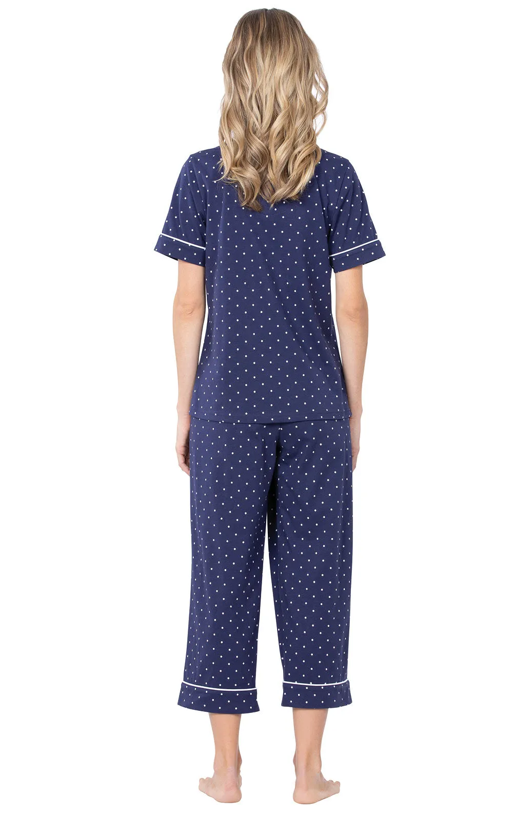 Classic Polka-Dot Button-Front Capri Pajamas sold by Pajamagram product image thumbnail 4
