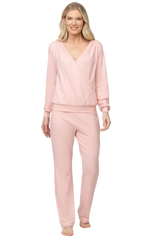 Brushed Knit Wrap Front Sweater Set sold by Pajamagram