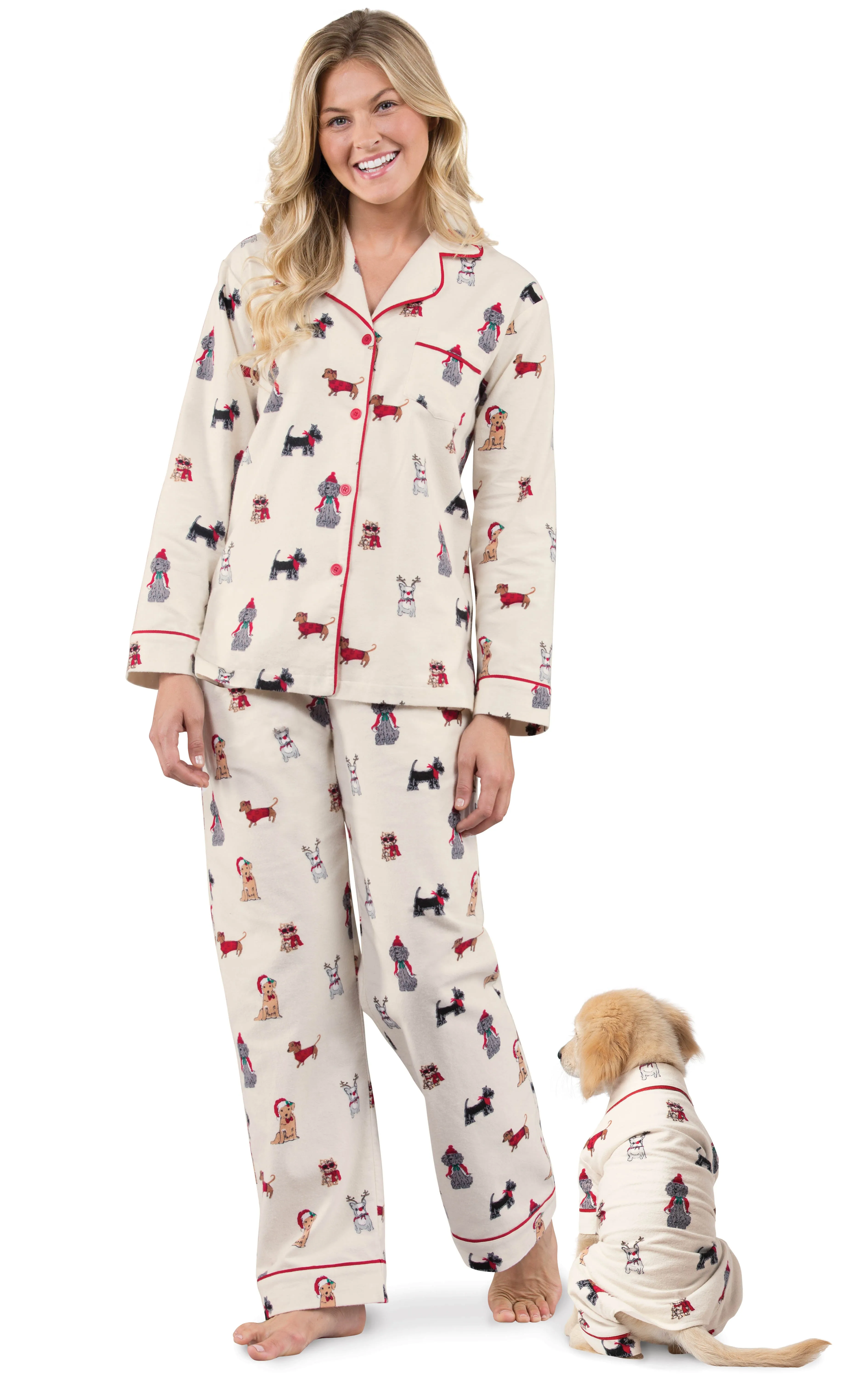 Christmas Dogs Flannel Matching Pet & Owner Pajamas sold by Pajamagram