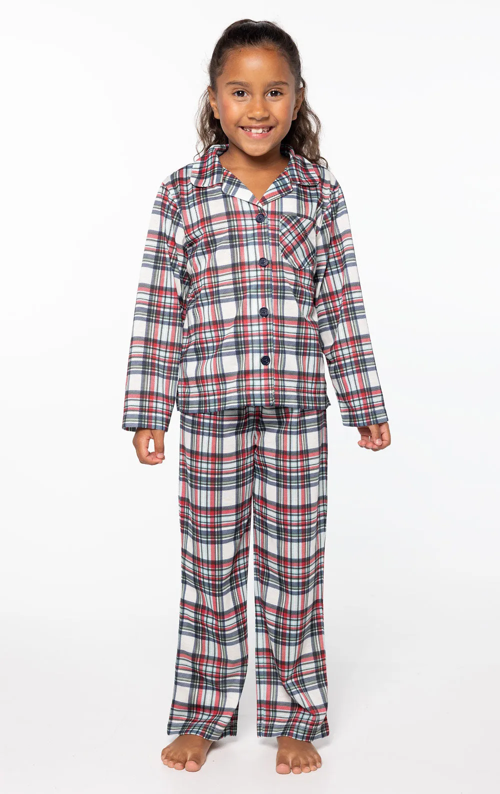 Hibernation Plaid Unisex Kid’s Button-Front Pajamas sold by Pajamagram product image thumbnail 3