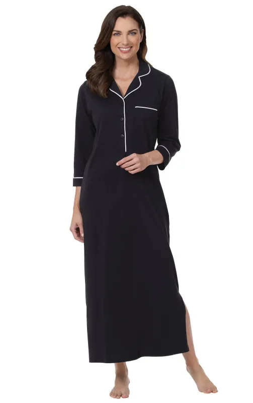 Solid Jersey ¾ Sleeve Nightgown sold by Pajamagram