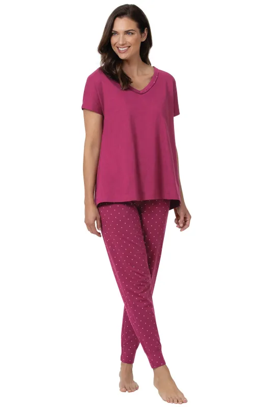Classic Polka-Dot Dolman Sleeve Jogger Pajamas - Final Sale sold by Pajamagram