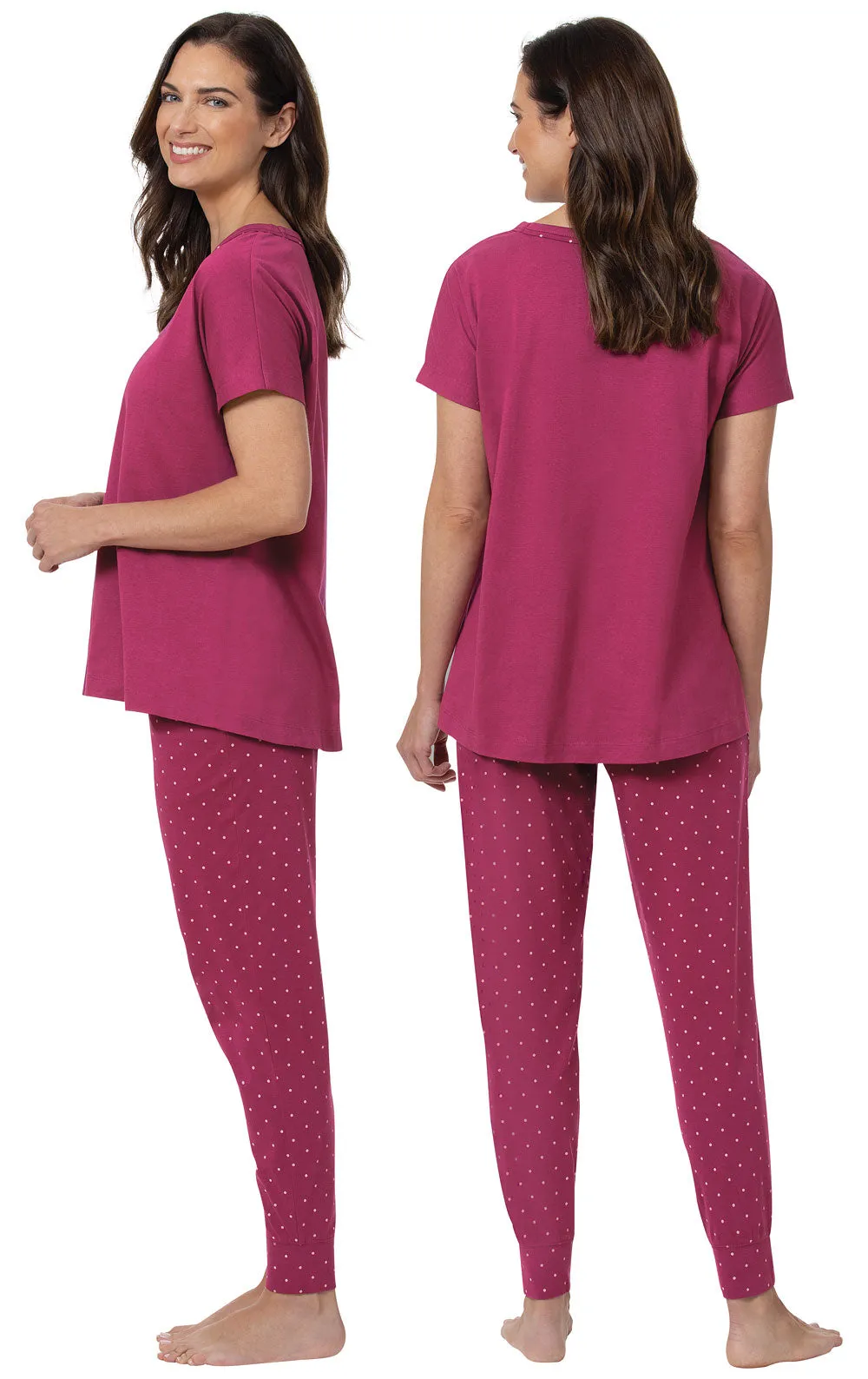 Classic Polka-Dot Dolman Sleeve Jogger Pajamas - Final Sale sold by Pajamagram product image thumbnail 2