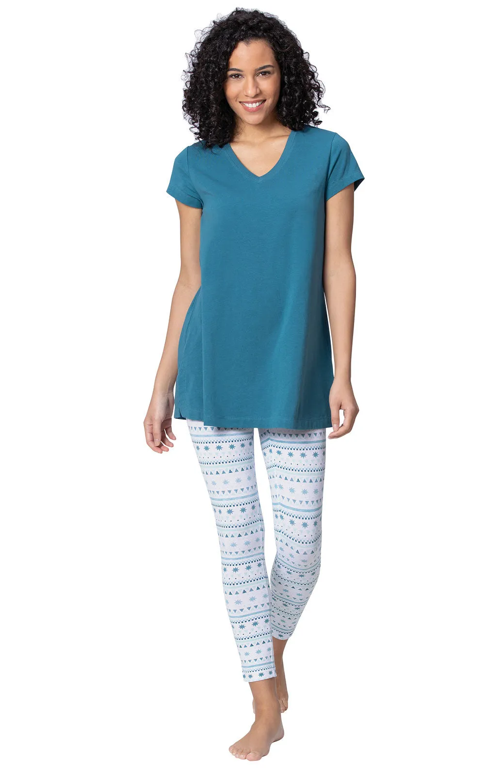 Addison Meadow Short Sleeve Legging Pajamas - Final Sale sold by Pajamagram