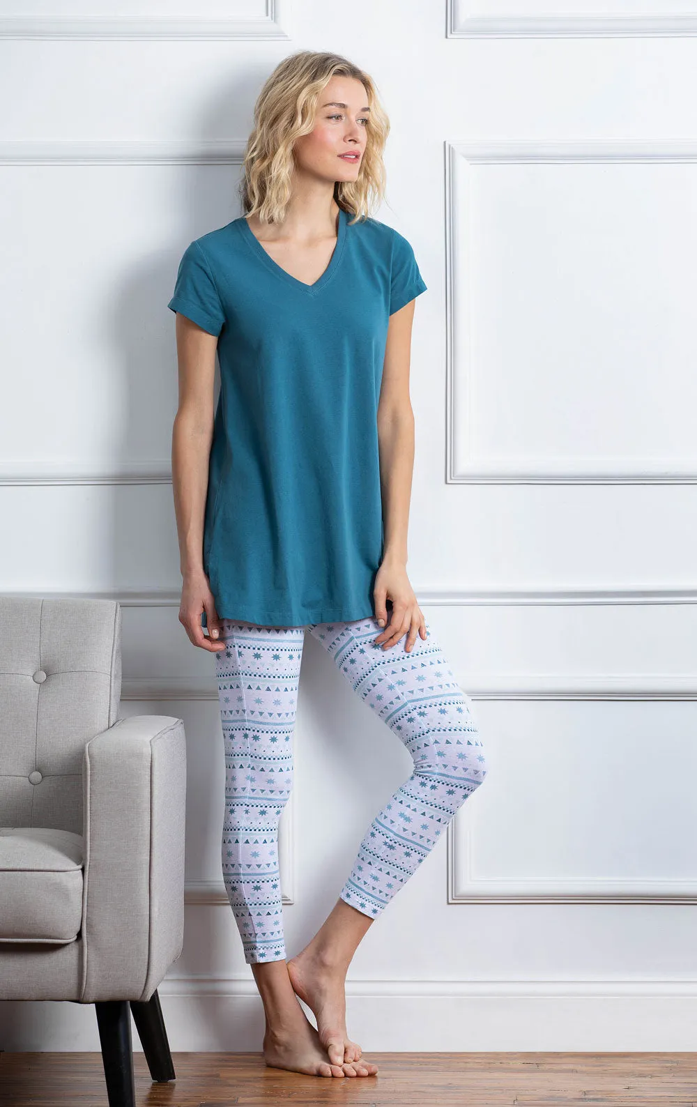 Addison Meadow Short Sleeve Legging Pajamas - Final Sale sold by Pajamagram product image thumbnail 3
