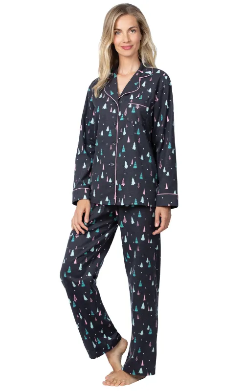 Addison Meadow Button-Front Flannel Pajamas - Final Sale sold by Pajamagram