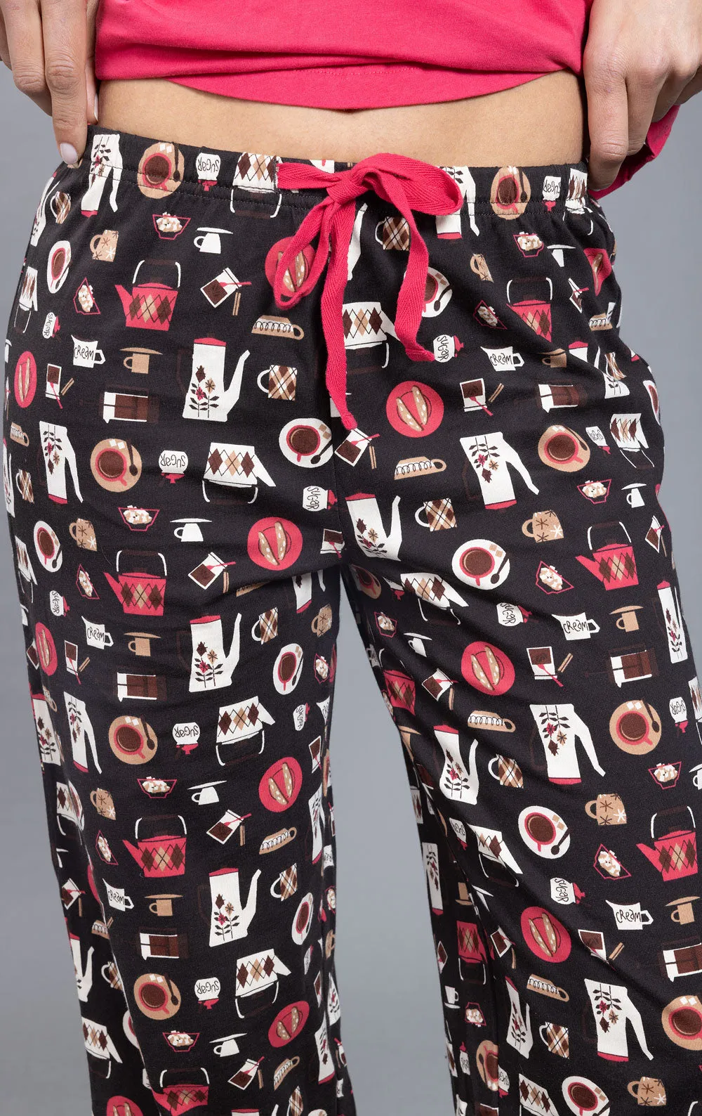 Coffee Lovers Pocket Tee Capri Pajamas sold by Pajamagram product image thumbnail 5